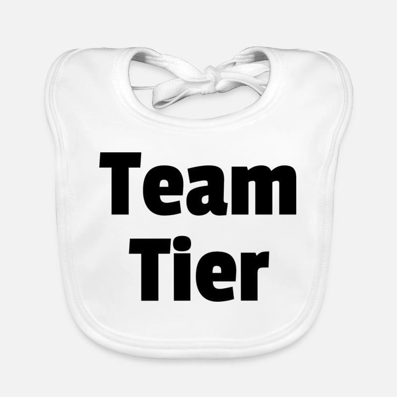 Team Tier - Baby Bio-Lätzchen - Weiß