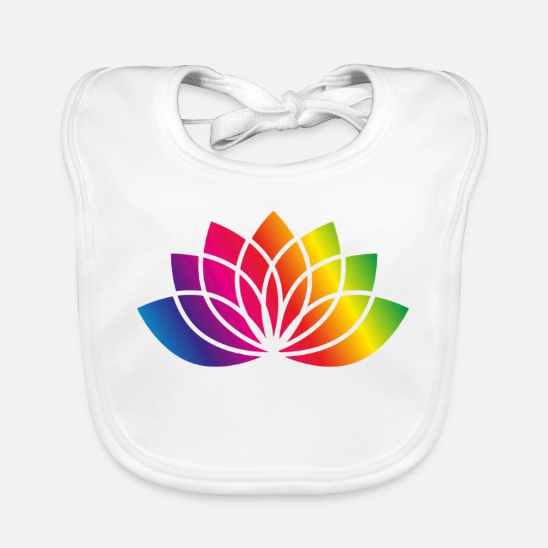 colorée fleurs stylisées symbole Bavoir bio Bébé