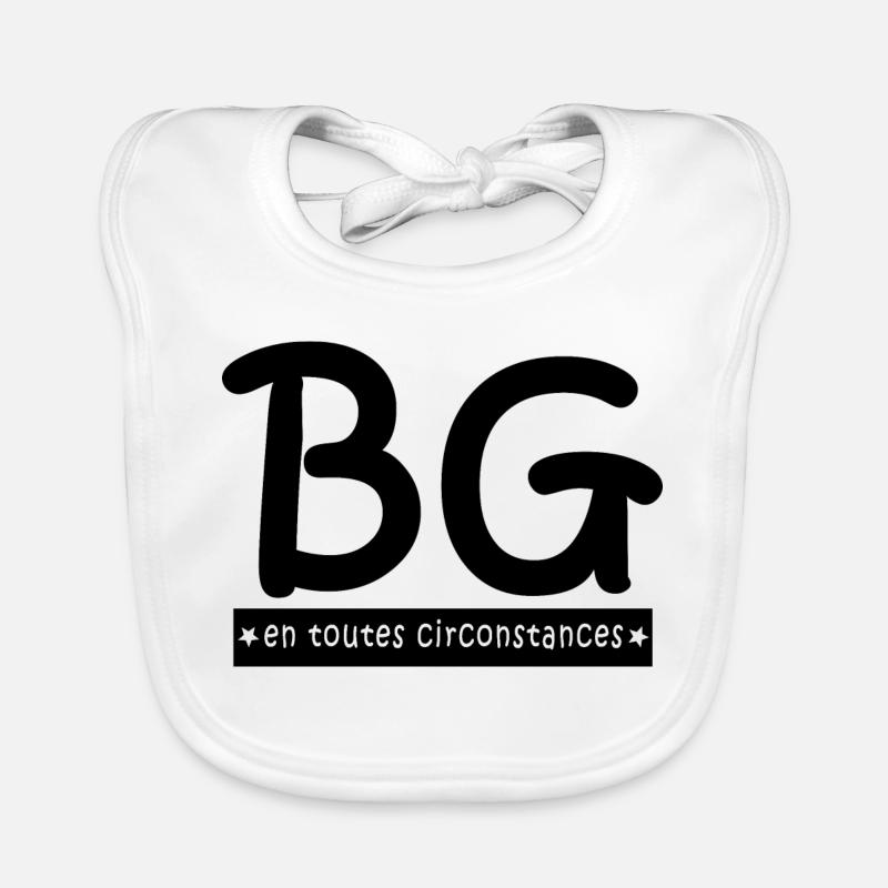 BG en toutes circonstances - Bavoir bio Bébé - blanc