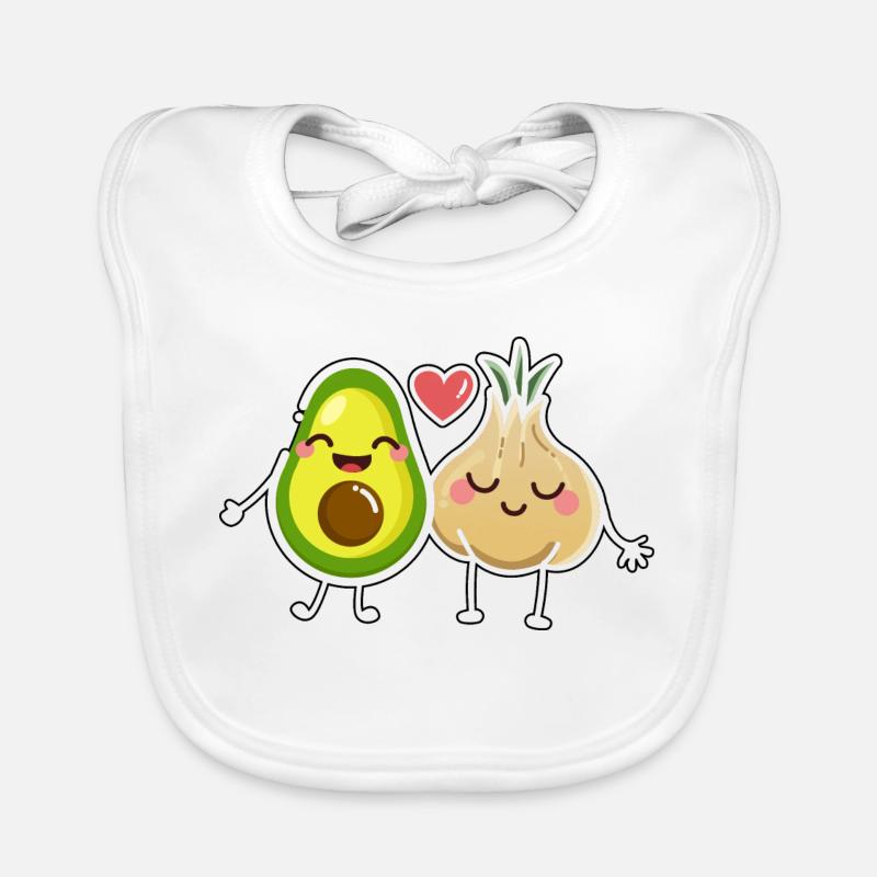 Avocado Trifft Knoblauch Baby Bio-Lätzchen