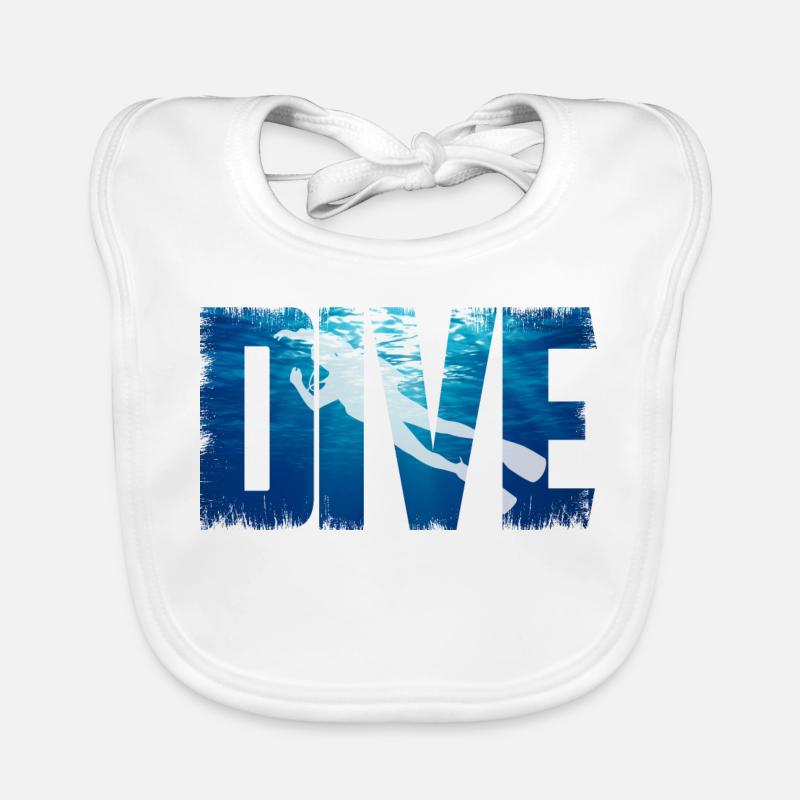 Diver Diving Organic Baby Bibs