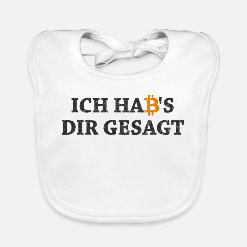 Bitcoin Habs Dir Gesagt Blockchain Krypto Geschenk Baby Bio-Lätzchen