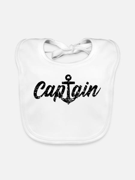 Capitaine capitaine - Bavoir bio Bébé - blanc - Devant