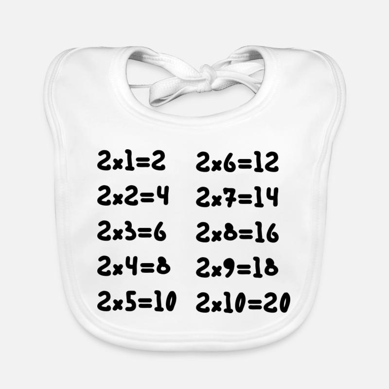 Table de multiplication deux Bavoir bio Bébé