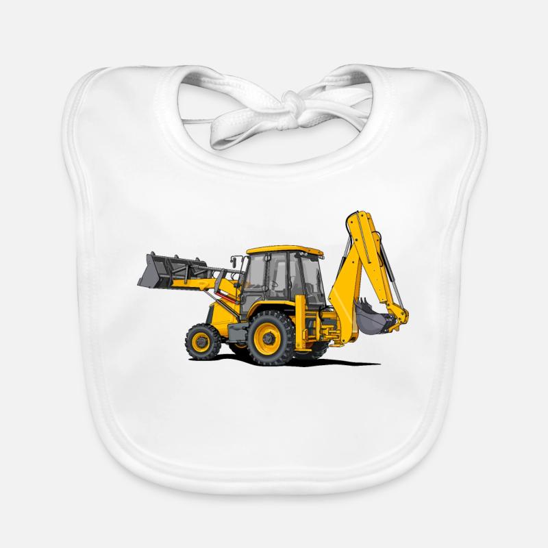 Tractor Loader Organic Baby Bibs