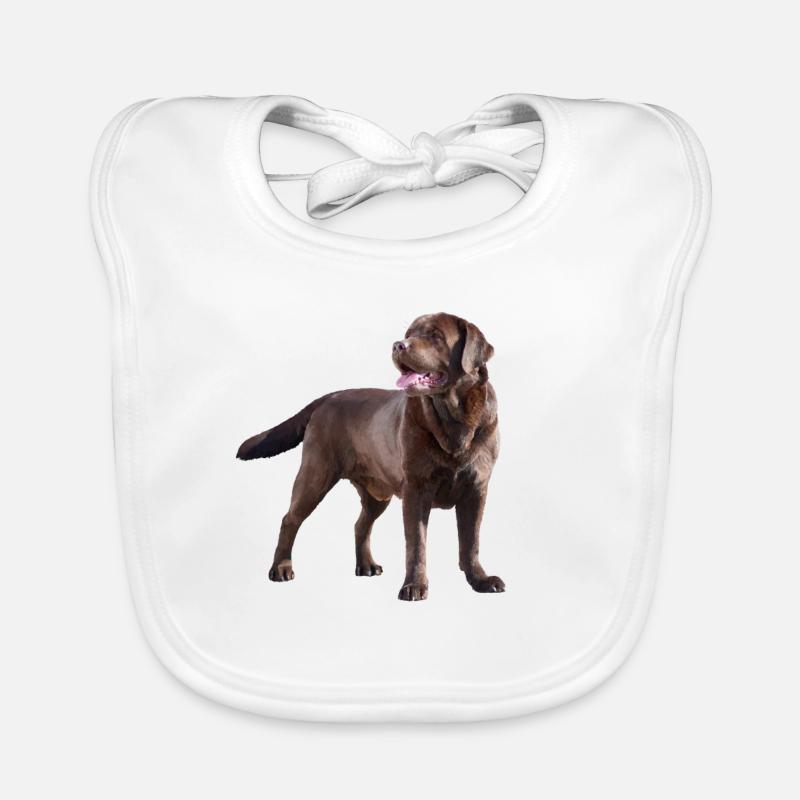 Labrador - Baby Bio-Lätzchen - Weiß