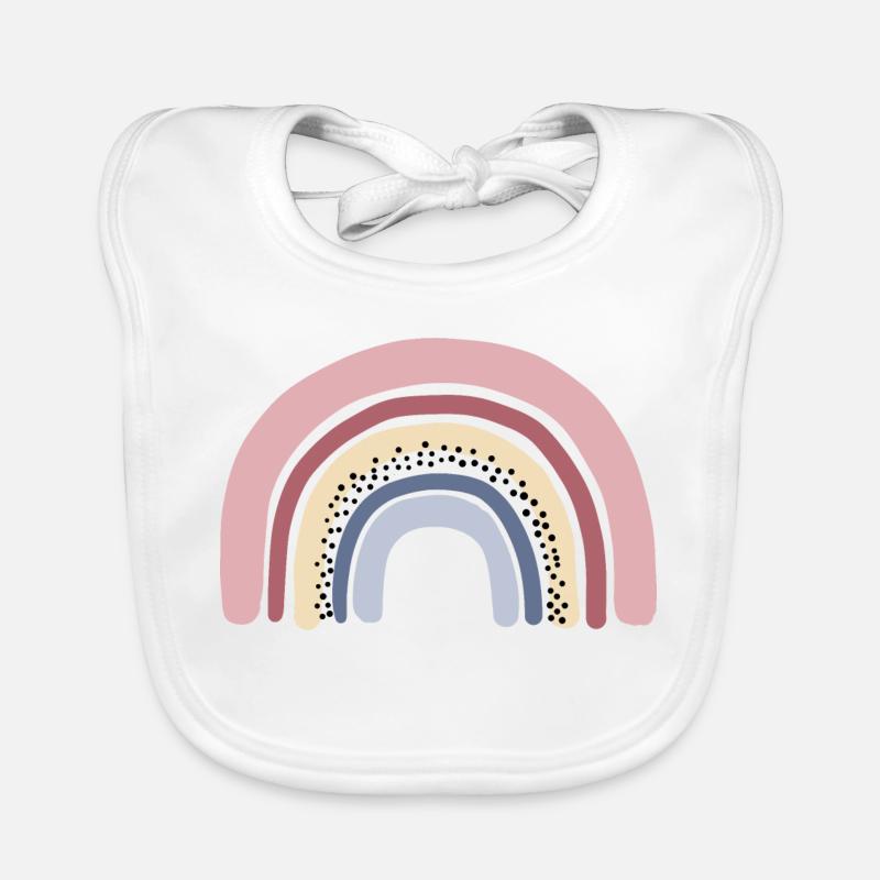 Regenbogen pastel Baby Bio-Lätzchen