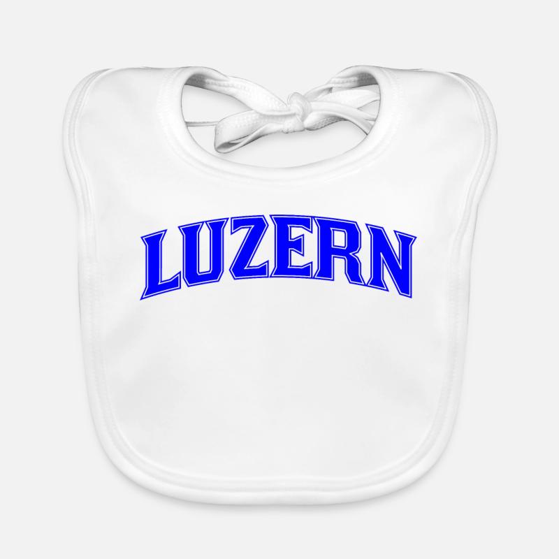 Bleu néon de Lucerne Bavoir bio Bébé