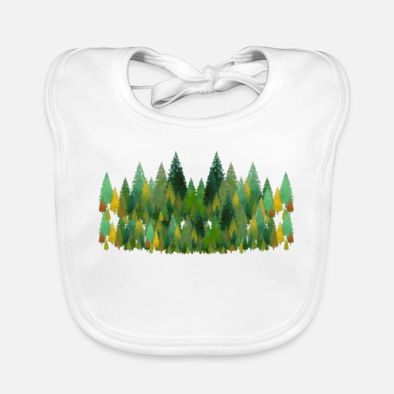 trees and trees and trees Baby Bio-Lätzchen