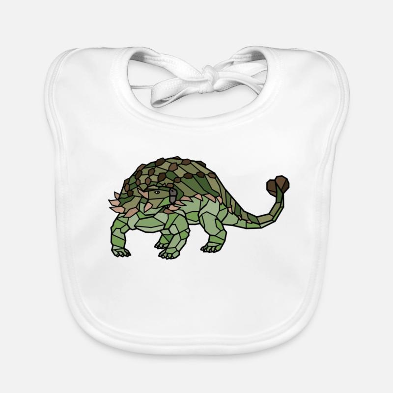 Ankylosaurus - Bavoir bio Bébé - blanc