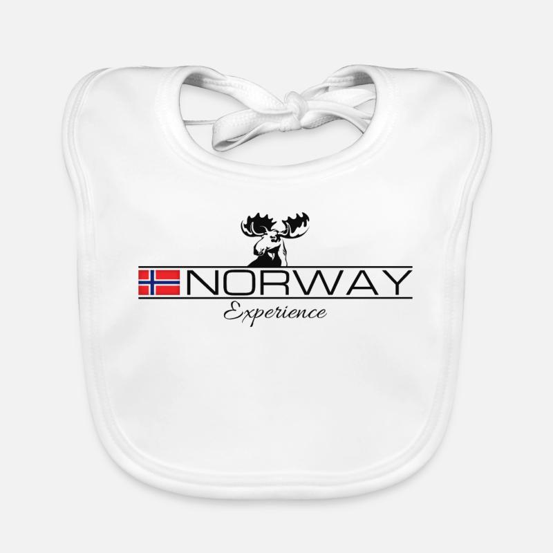 Norway Experience Elch Moose Design Organic Baby Bibs
