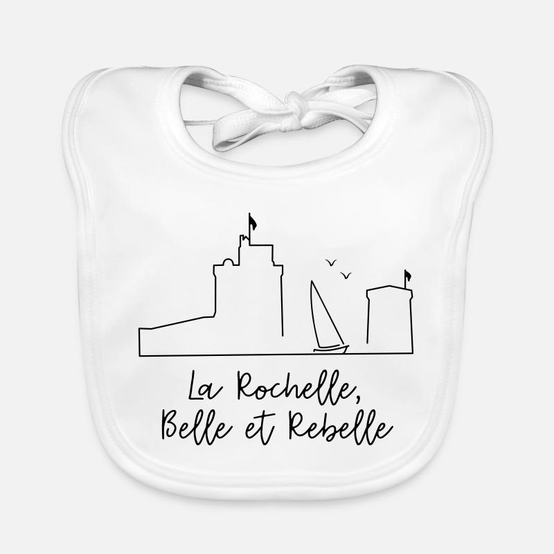 La Rochelle design noir by Nicolas Poitevin Bavoir bio Bébé