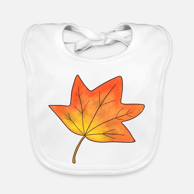 Autumn Leaf Maple Leaf Organic Baby Bibs