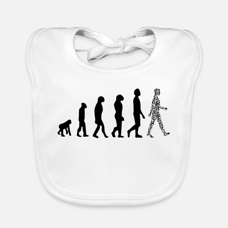 Evolution QR Code - Humor Gesundheits-Pass Baby Bio-Lätzchen