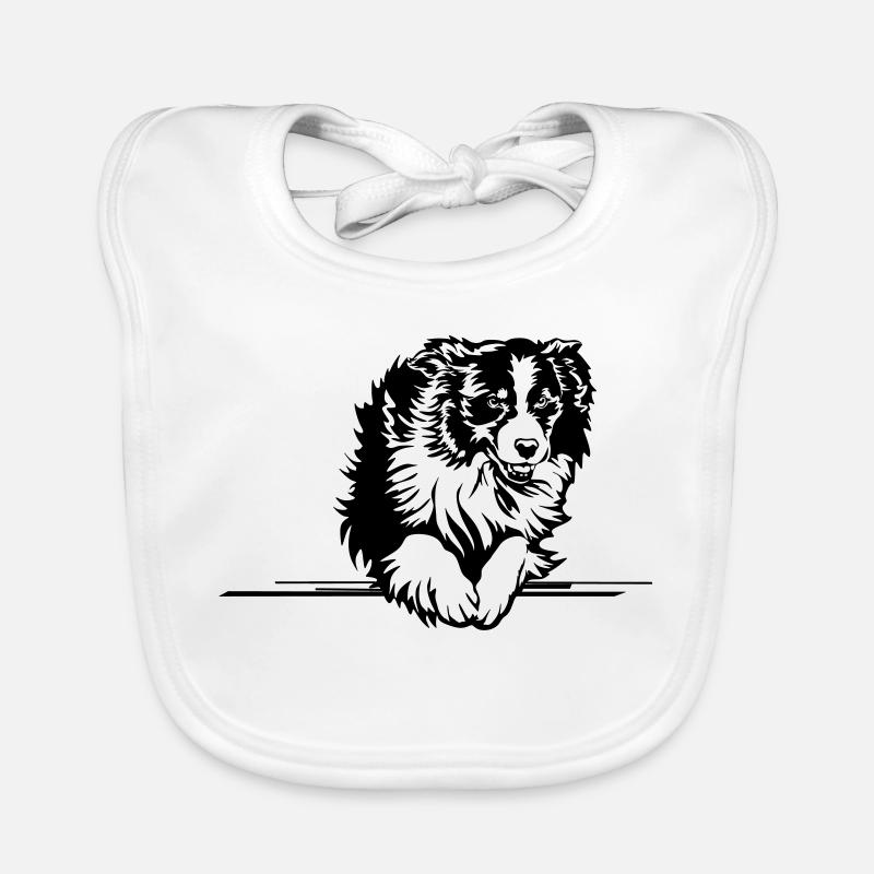Australian Shepherd Bavoir bio Bébé
