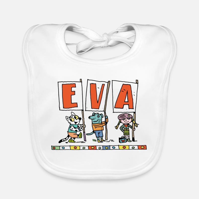 Mädchenname Eva Baby Bio-Lätzchen