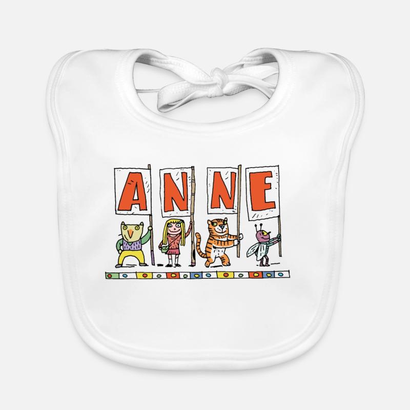 Anne - Baby Bio-Lätzchen - Weiß