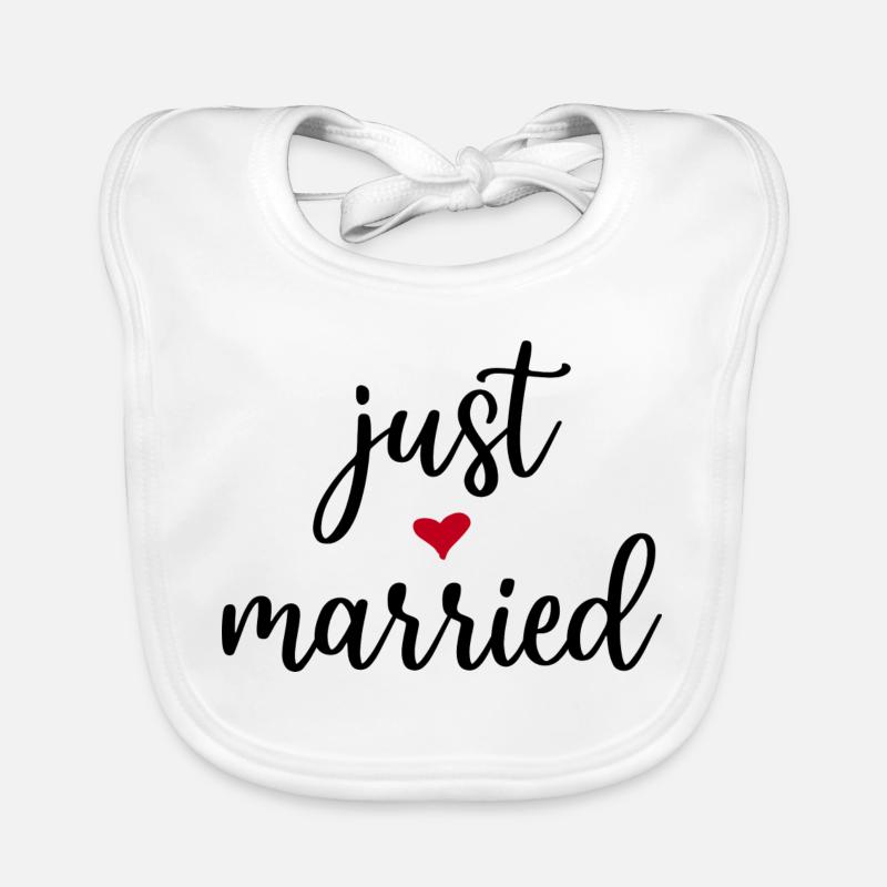 Just Married Geschenkidee Baby Bio-Lätzchen