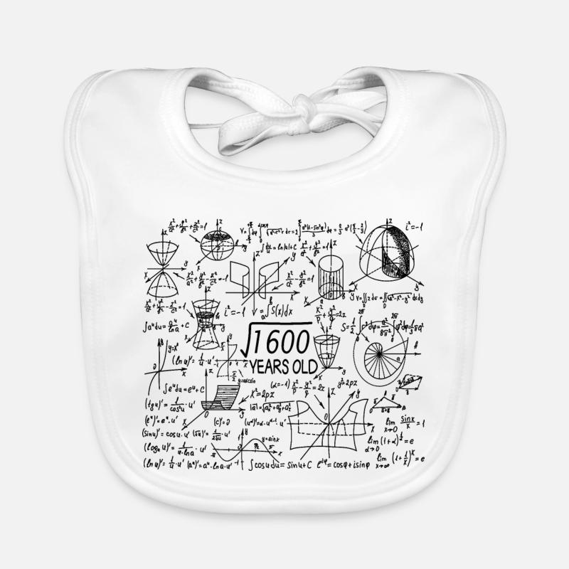 40 ans pour les profs de maths et les geeks en maths Bavoir bio Bébé