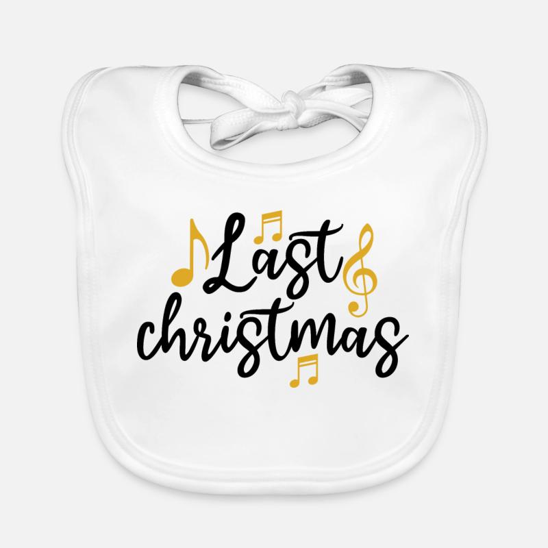 Last christmas - Baby Bio-Lätzchen - Weiß