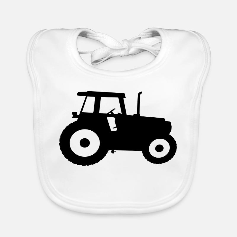 Tracteur silhouette silhouette machine agricole Bavoir bio Bébé