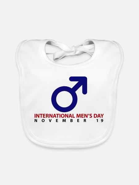 Journée internationale des hommes - Bavoir bio Bébé - blanc - Devant