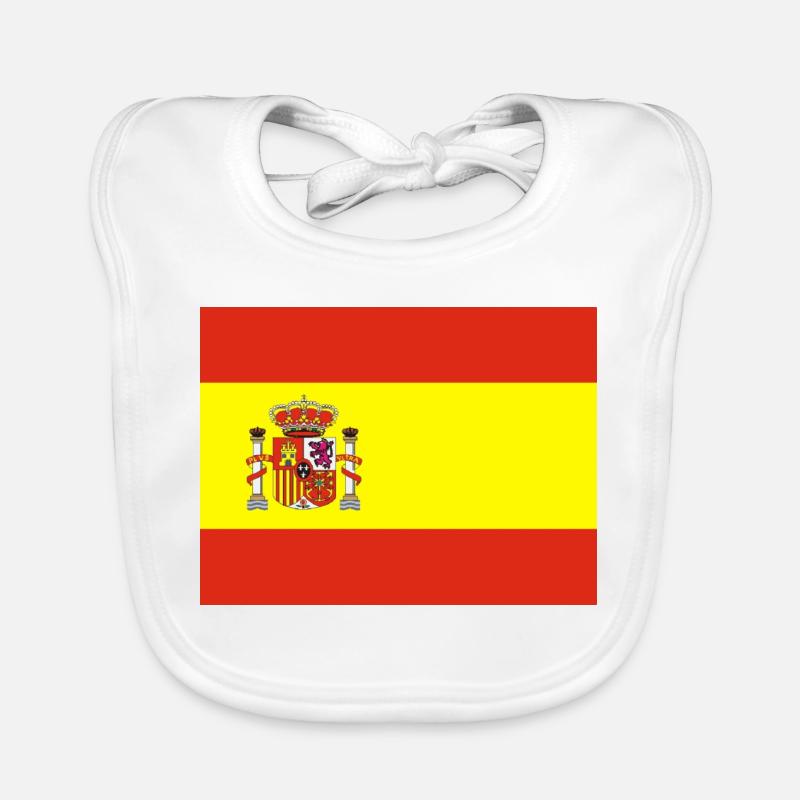 Spanische Flagge Baby Bio-Lätzchen