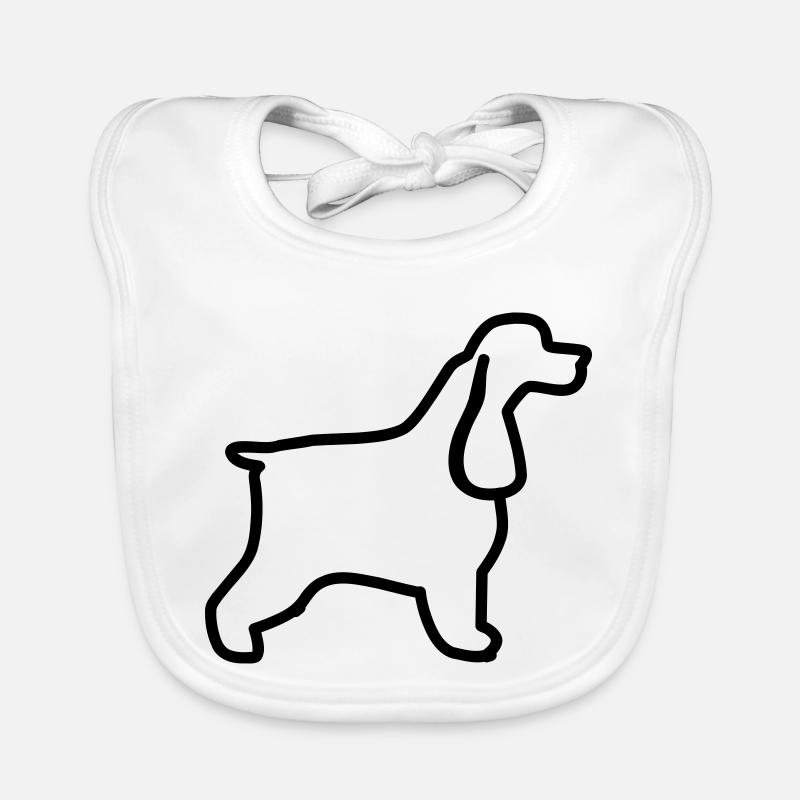 Plan cocker anglais Bavoir bio Bébé