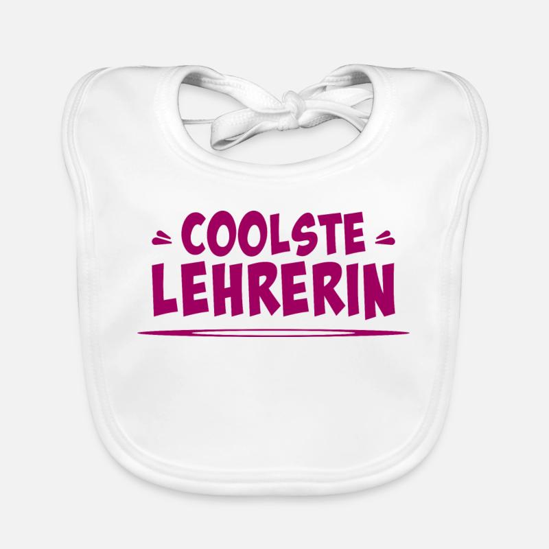 coolste lehrerin - Baby Bio-Lätzchen - Weiß