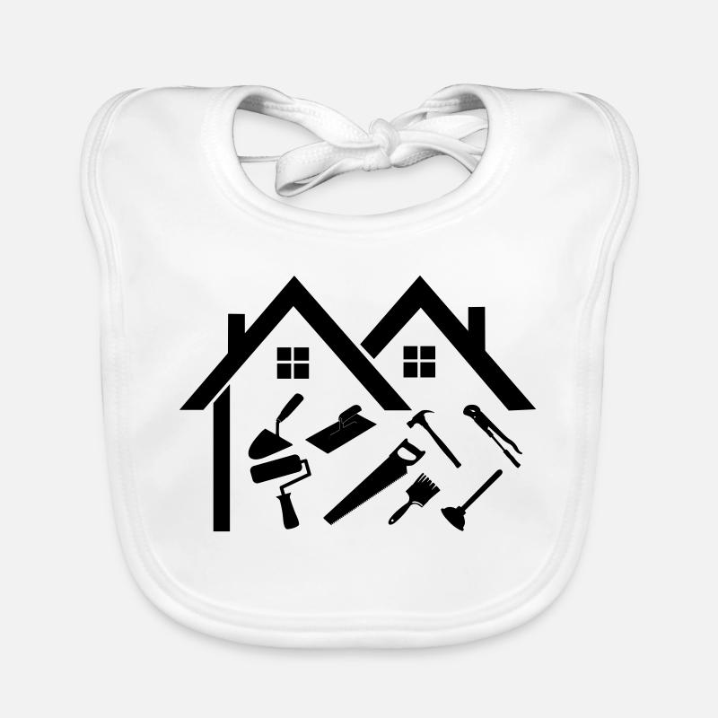 Baufirma Handwerker Baby Bio-Lätzchen