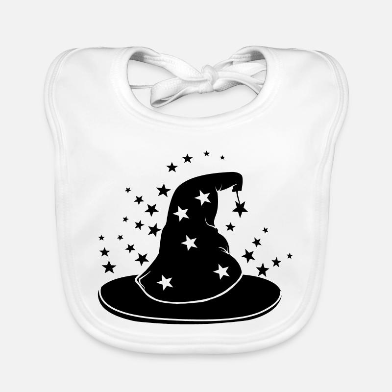 Magischer Zaubererhut mit Sternen Baby Bio-Lätzchen