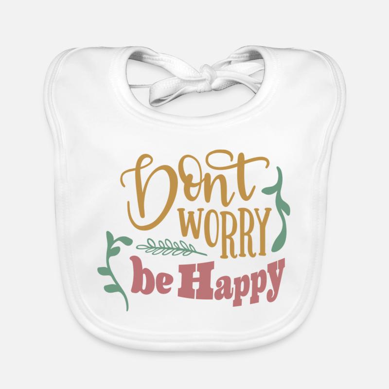Don't worry be happy Organic Baby Bibs
