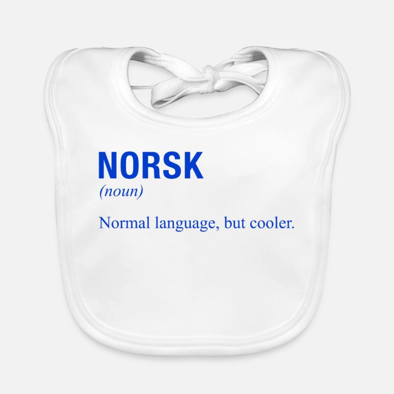 NORWAY Norway Norwegian Language Norwegian Organic Baby Bibs