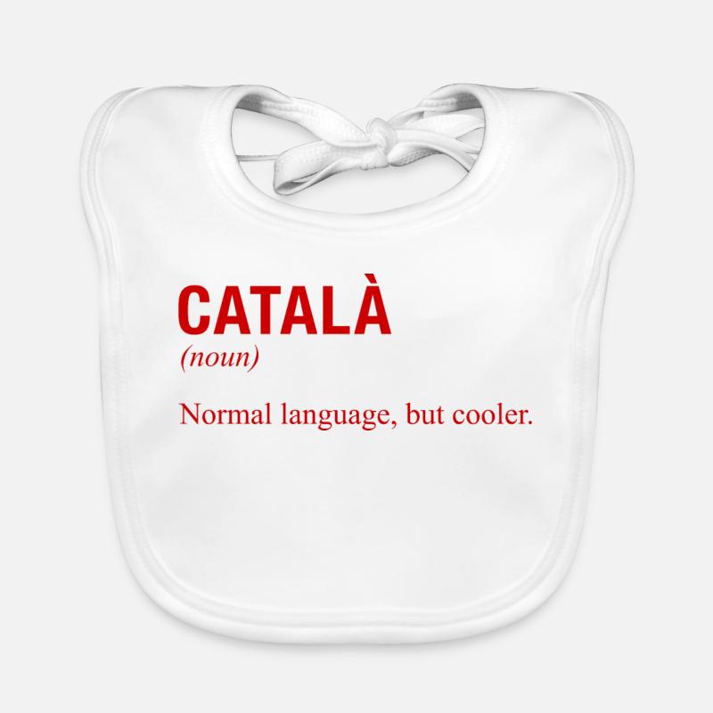 CATALAN Langue Katalanisch Katalanische Sprache Bavoir bio Bébé