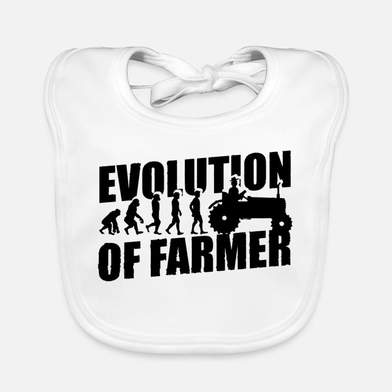 Evolution des Landwirtes Farmer Traktor Baby Bio-Lätzchen