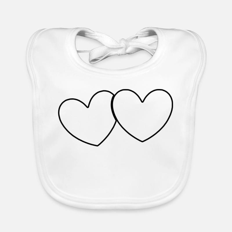 Schwarzes Herz Geschenk Baby Bio-Lätzchen