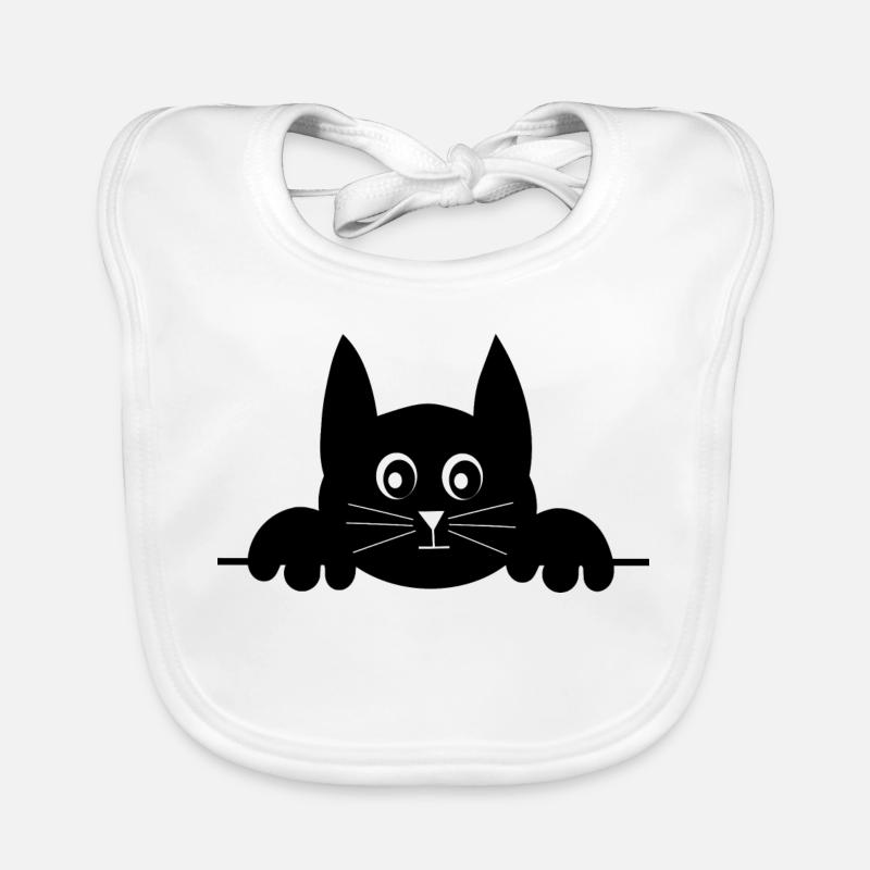 Drôle de chat – cadeau de design de chat mignon Bavoir bio Bébé