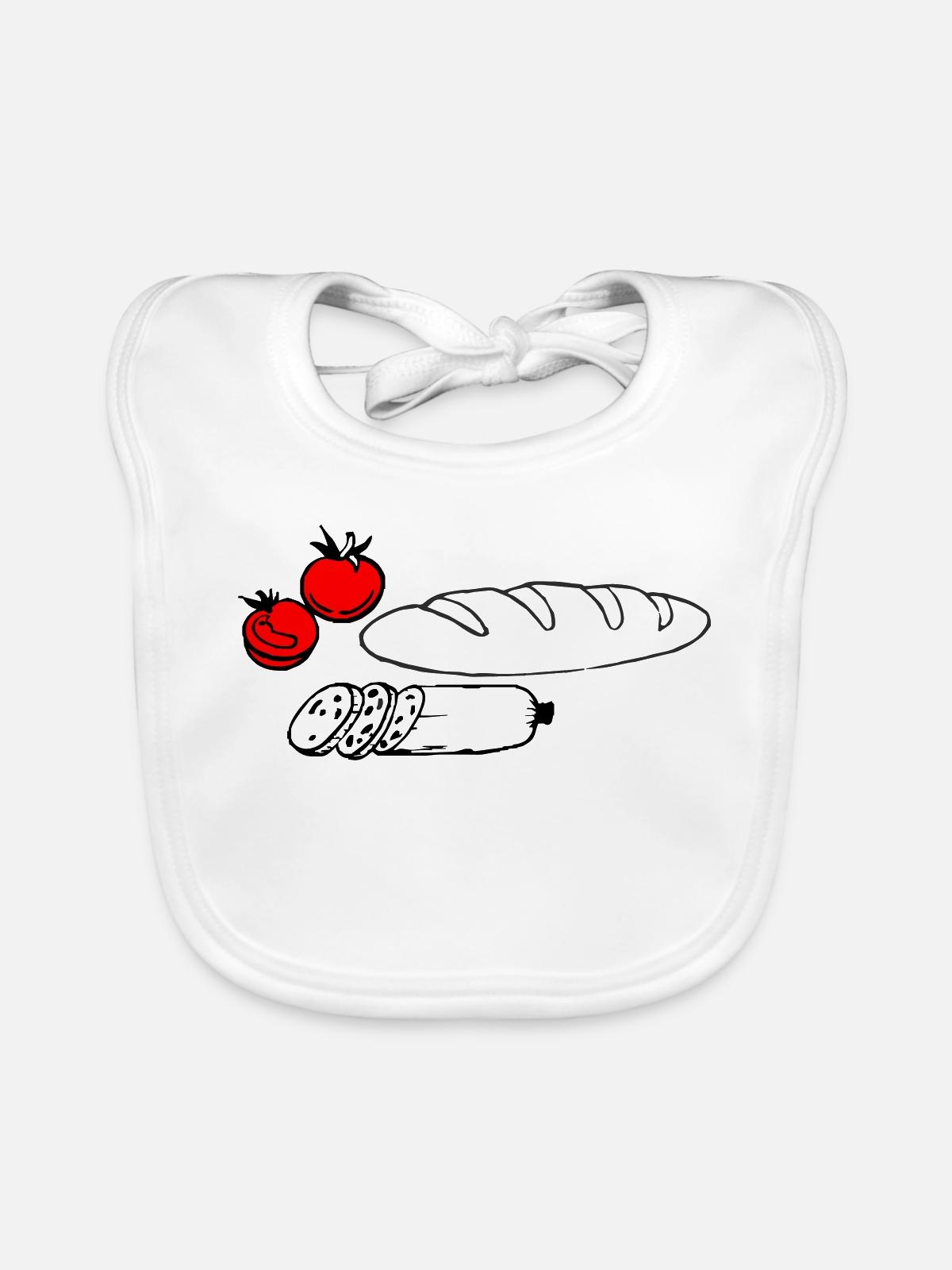 Vesper - Baby Bio-Lätzchen - Weiß - Vorne