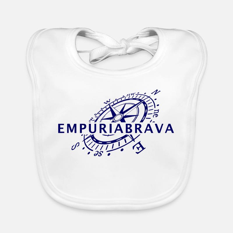 Windrose Empuriabrava - Baby Bio-Lätzchen - Weiß