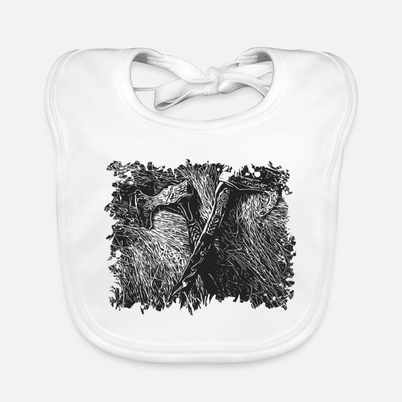Haches Vikings Bavoir bio Bébé