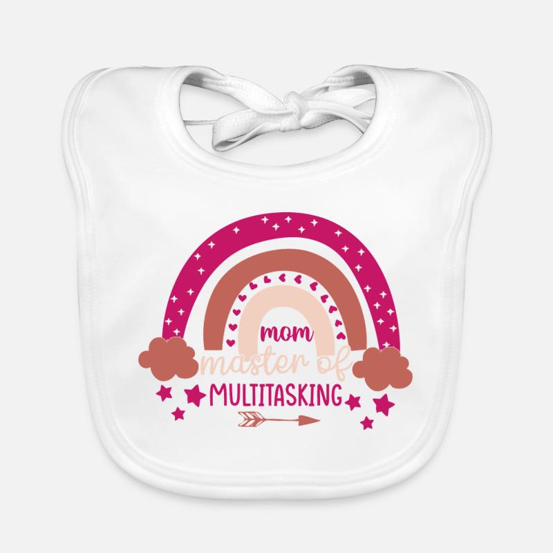 Mom Queen of Rainbow Multitasking Organic Baby Bibs
