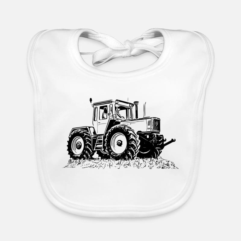 MB trac 1300 turbo | Traktor - Baby Bio-Lätzchen - Weiß