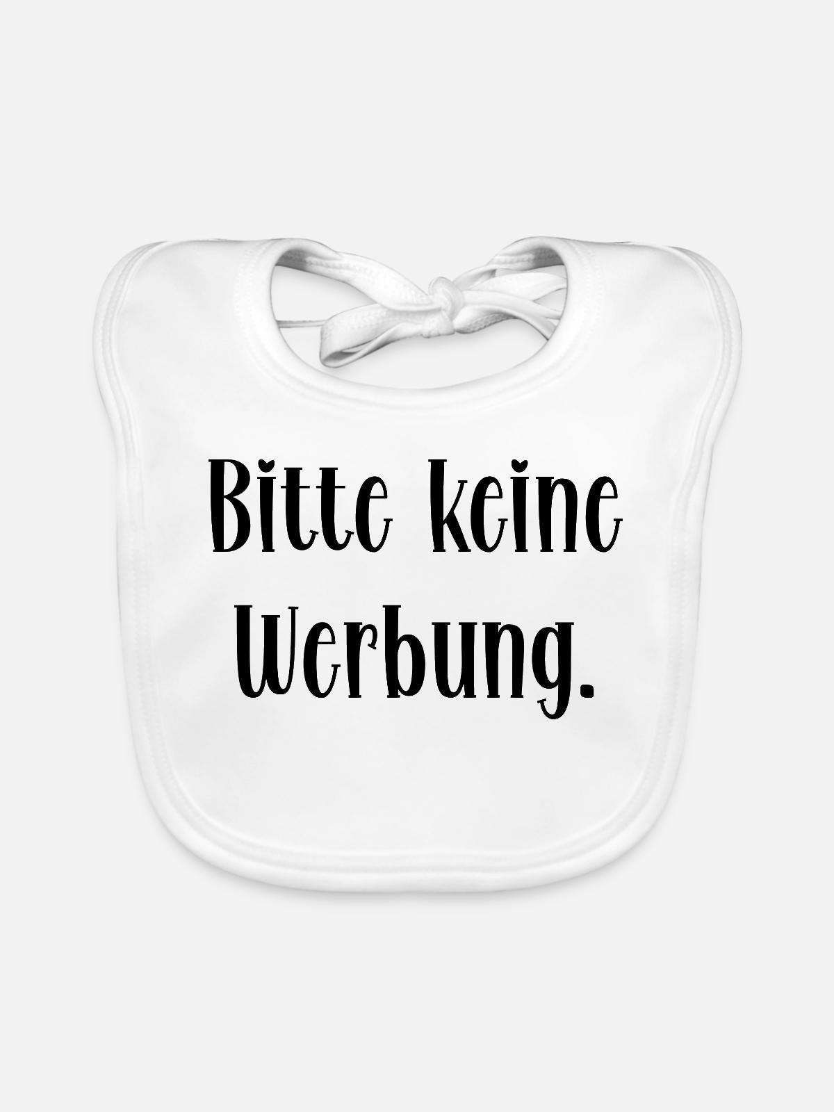 Bitte keine Werbung - Baby Bio-Lätzchen - Weiß - Vorne