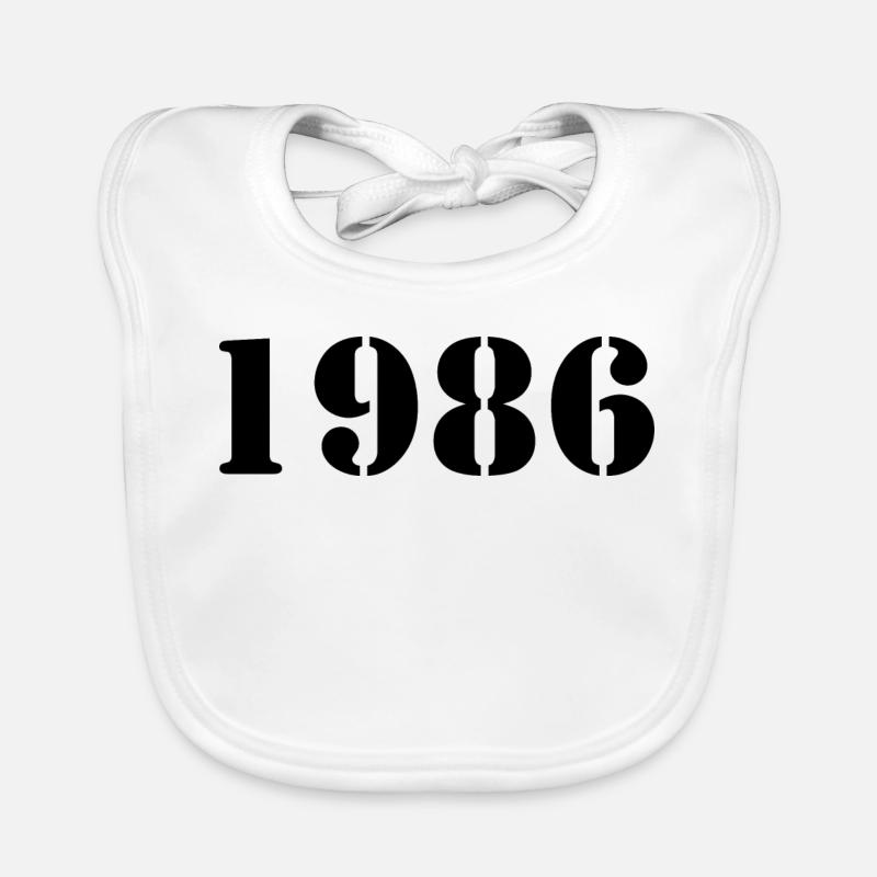 Né en 1986 Année de naissance Bavoir bio Bébé