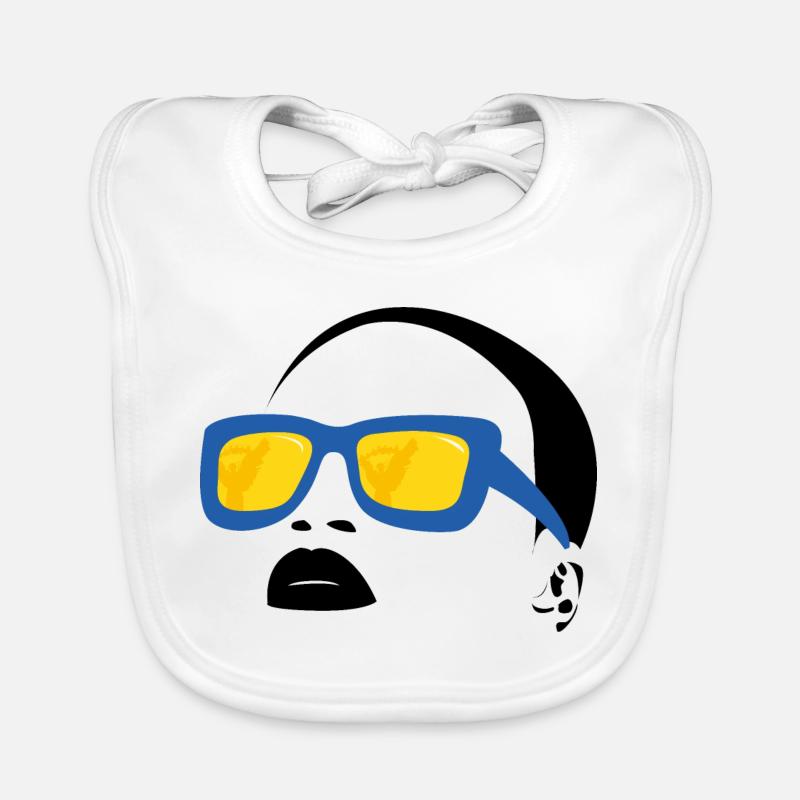 Strand und Sonnenbrille Design Baby Bio-Lätzchen