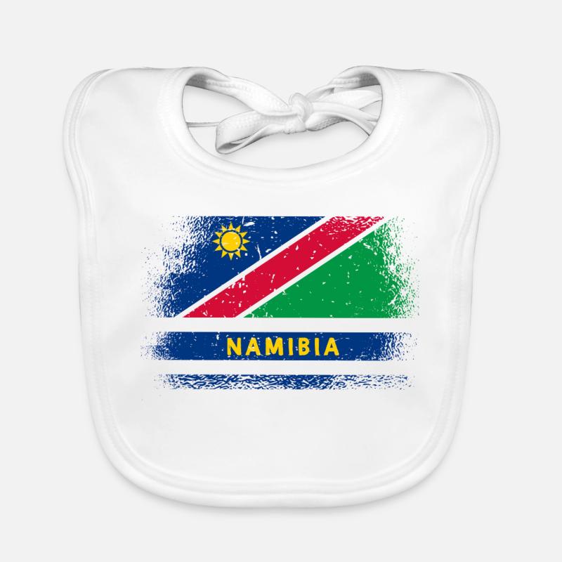 Namibia flag design Organic Baby Bibs