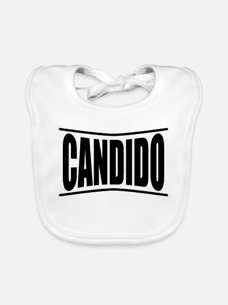 T-Shirt Candido T-Shirt Geschenkidee - Baby Bio-Lätzchen - Weiß - Vorne