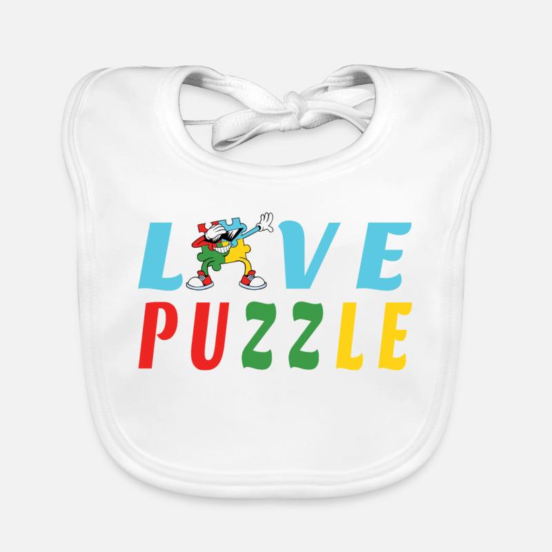 Liebe Puzzle Baby Bio-Lätzchen