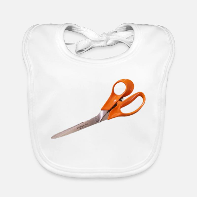 Ciseaux orange Bavoir bio Bébé