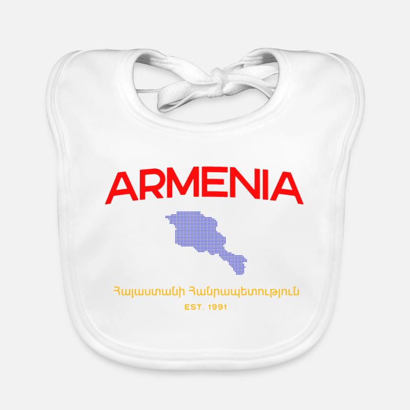 Armenia Map Script Emblem Baby Bio-Lätzchen